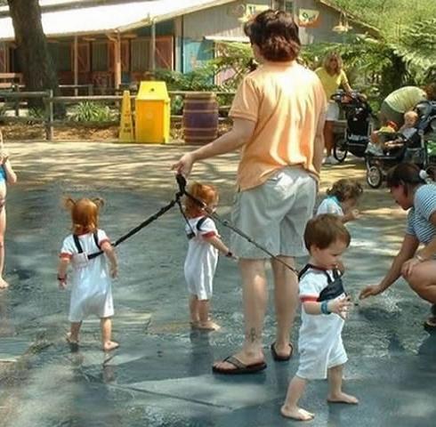 Image dlire : Enfants en laisse