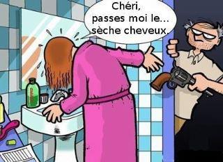 Image dlire : Chrie passe moi le sche cheveux