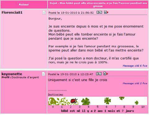 Image dlire : Mon bb peut-elle tomber enceinte?