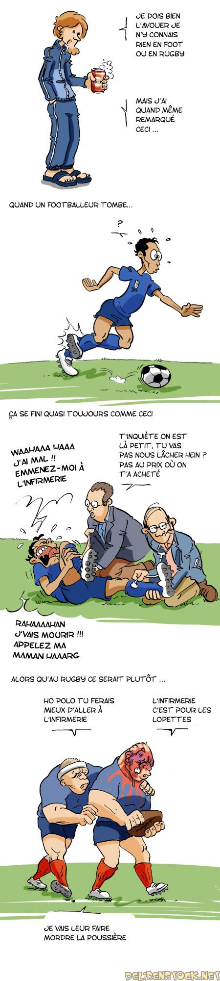 Image dlire : Rugby VS foot